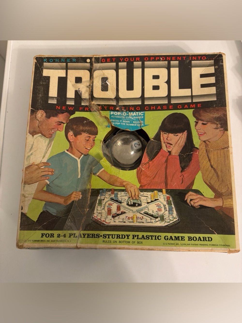 Trouble Board Game with Pop-O-Matic Bubble - Green Box